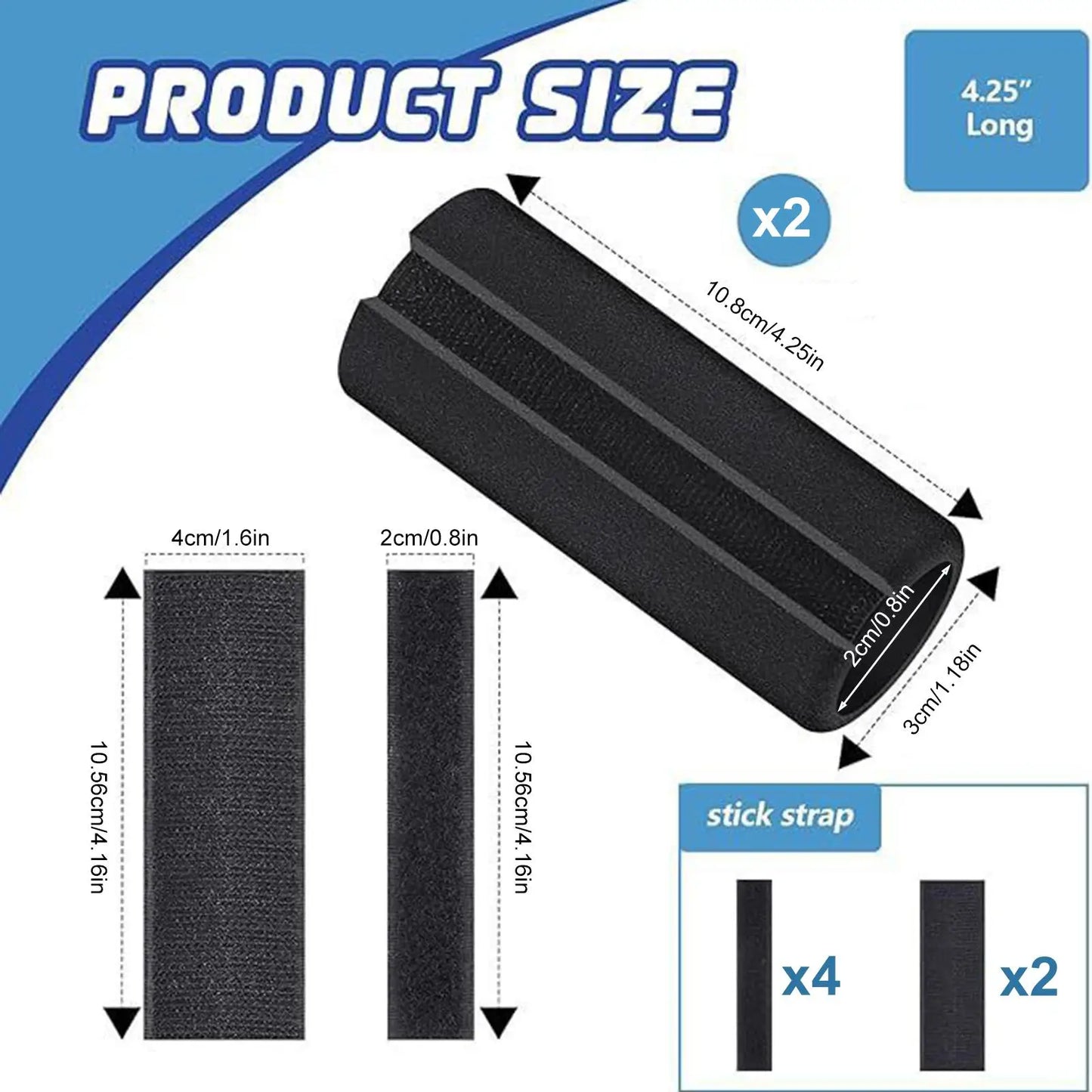 Bike Foam Handlebar Grips – Sponge Sleeve Cover, 1 Pair