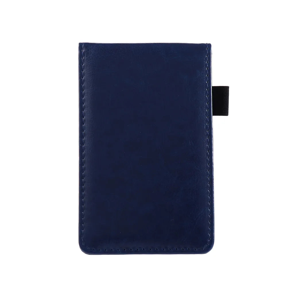 Office School Supplies Diary Small Memo Pads Leather Cover Mini Notepad A7 Notebook Business Memos Pocket Planner Peaceful Pleasures Health and Wellness Blue