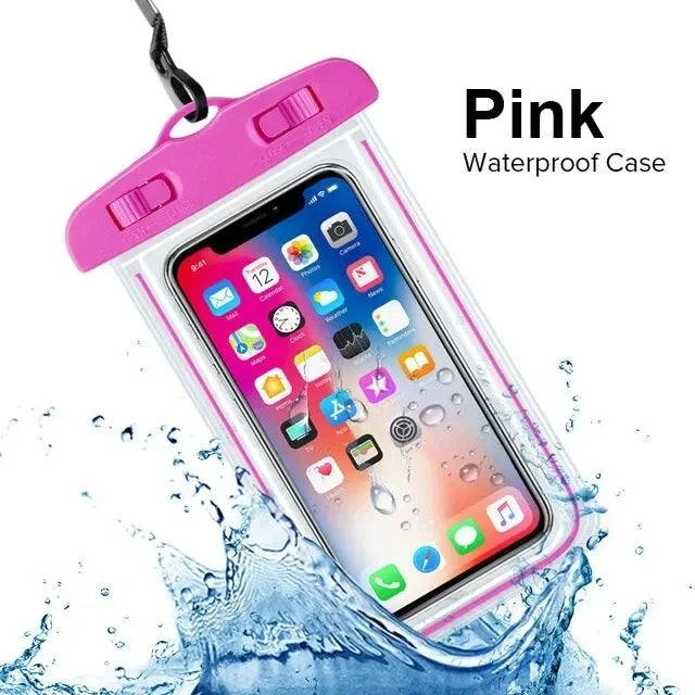 Waterproof Phone Pouch | Glow Dry Bag for Swimming & Beach
