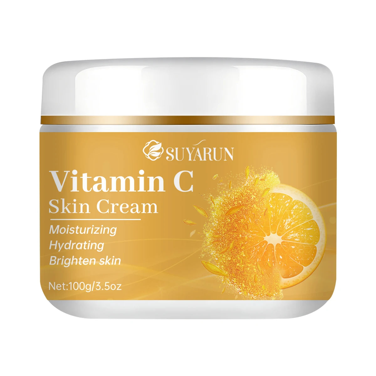 SUYARUN Vitamin C cream, moisturizing and brightening, anti-wrinkle and anti-aging, enhances radiance for all skin types. Peaceful Pleasures Health and Wellness 100g