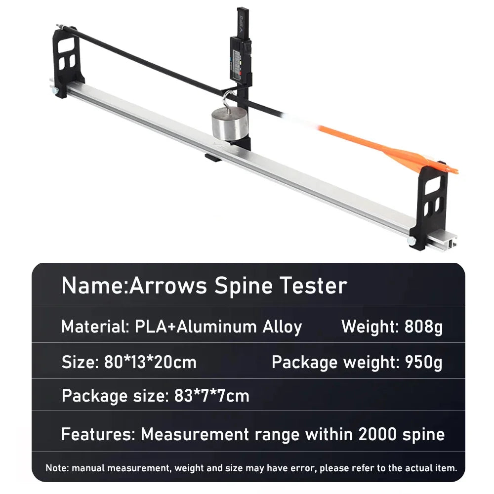 Archery Arrow Spine Tester Aluminium Alloy Accurate Measurement