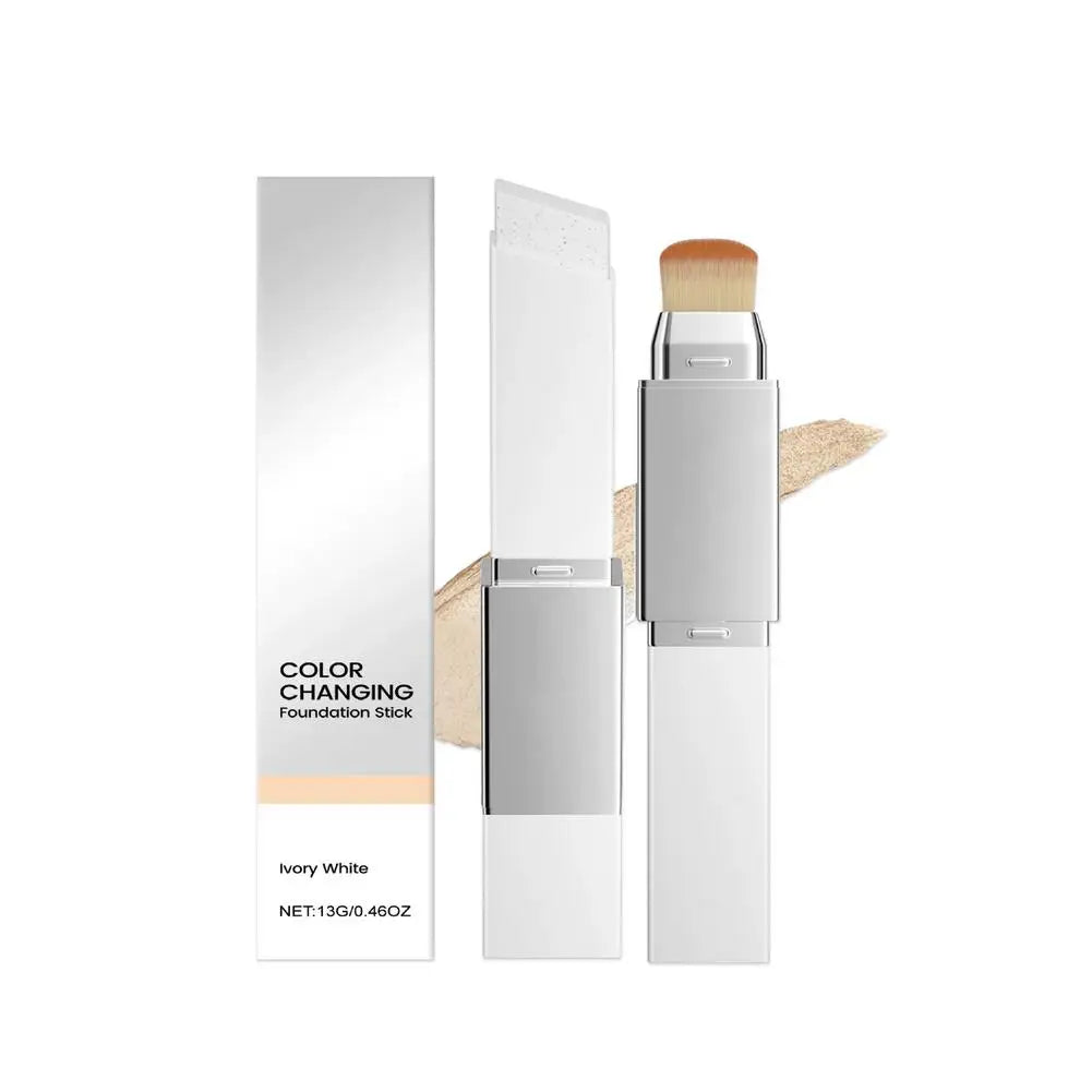 Color Changing Foundation Stick | Matte Buildable Coverage + Brush
