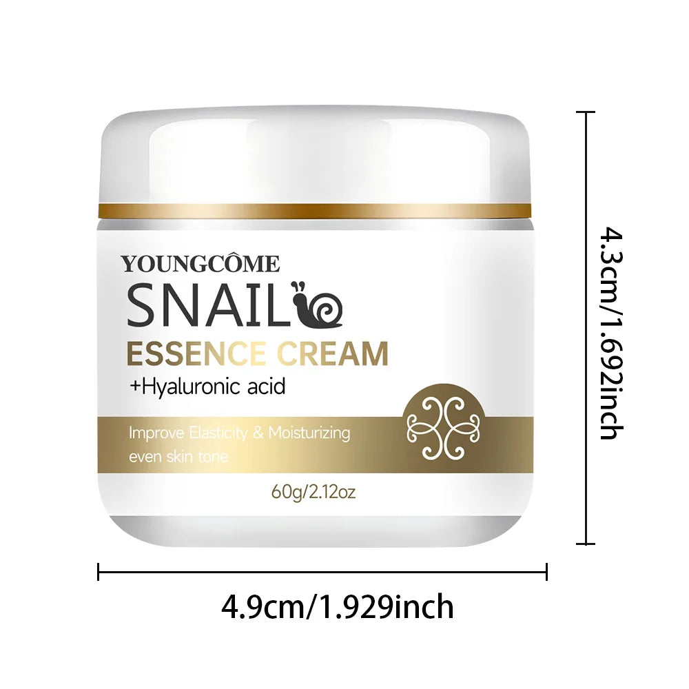 2pcs Snail essence cream with hyaluronic acid,Retinol Moisturizing Firming Lightening Repairing Smooth Skincare Whitening Creams Peaceful Pleasures Health and Wellness 60G-2pcs