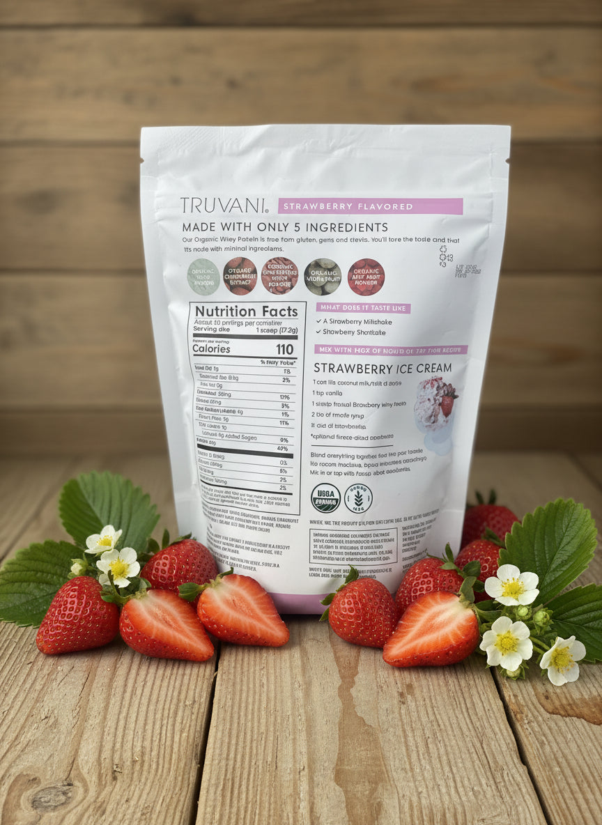 Probiotic supplement facts label showing 50 Billion CFU, 16 Strains, and Organic Prebiotic Fiber.