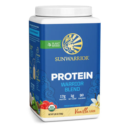 SunWarrior Protein Warrior Blend 1.65 Lb Vanilla Plant Protein Powder