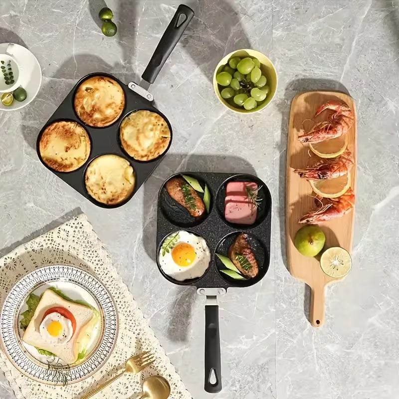 Four-in-One Cast Iron Egg Boiler & Non-Stick Frying Pan Peaceful Pleasures Health and Wellness