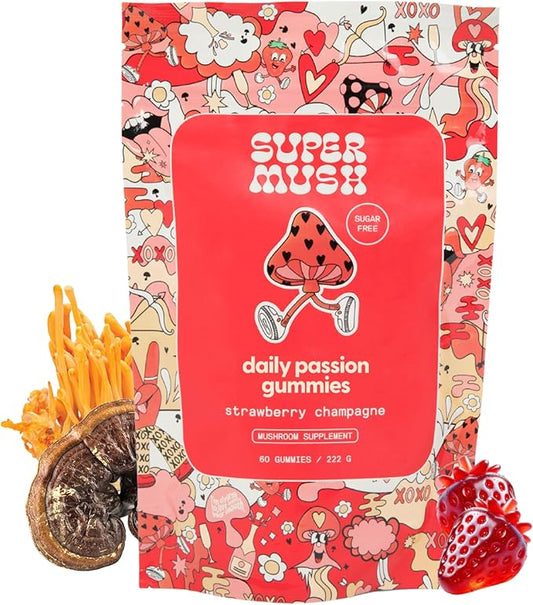 Horny Goat Weed Gummies - Horny Goat Weed for Men & Women with Cordyceps, Reishi & Maca Root - Maximize Blood Flow, Increase Mood & Stamina - Enhance Vitality for Women & Men