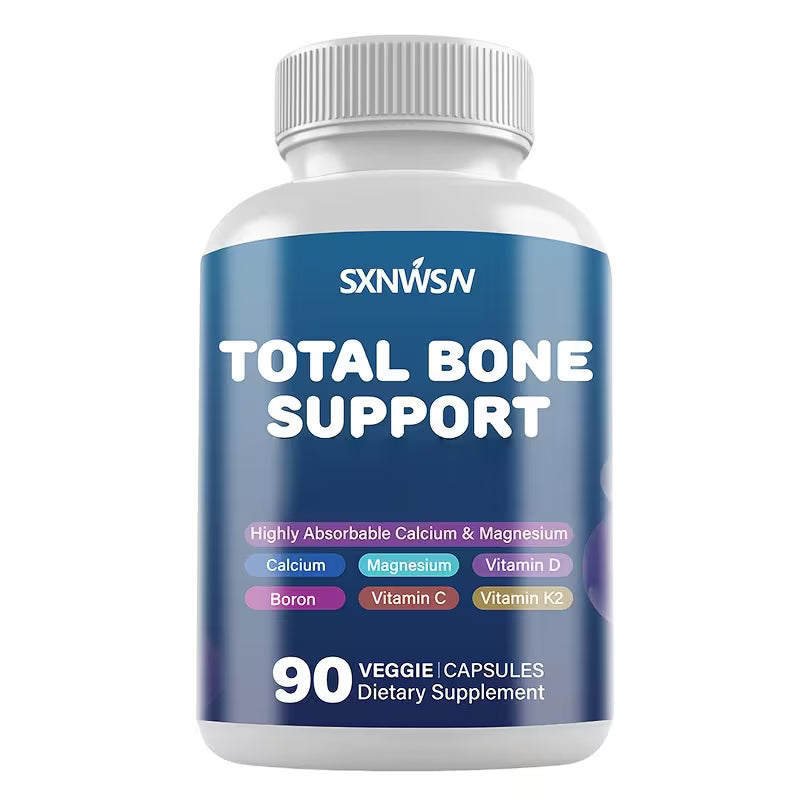 Total Bone Support Supplement – Plant-Based Calcium with Calcium, Magnesium, Zinc, Copper, Manganese, Potassium (2-Pack) Peaceful Pleasures