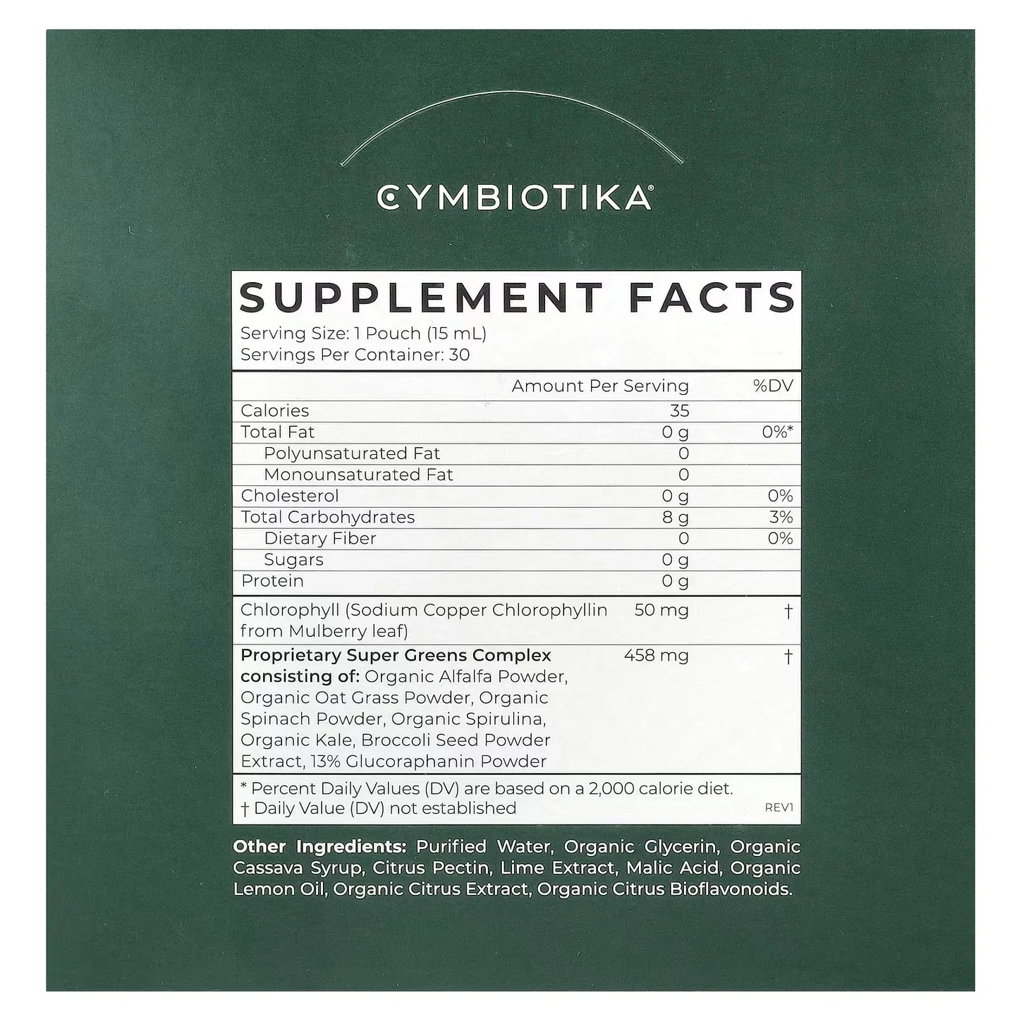 Cymbiotika Super Greens Liquid Pouch | Citrus Lime | 2-Pack (60 Pouches) Peaceful Pleasures Health and Wellness
