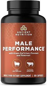 Ancient Nutrition Organ Supplements for Men, Grass-Fed and Wild Organ Complex Capsules, Liver, Prostate, Pancreas Supports Male Performance, Healthy Aging, 180 Ct