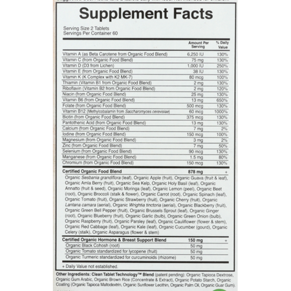 Supplement facts label on a white background