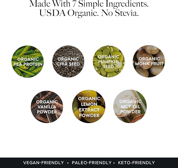 Truvani Vegan Pea Protein Powder | Lemon Cookie | 20g Organic Plant Based Protein | 10 Travel Packets | Keto | Gluten & Dairy Free | Low Carb | No Added Sugar