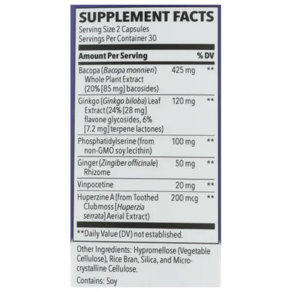 LifeSeasons Clari-T Cognitive Support | Memory & Mental Clarity | 60 Vegetarian Capsules | Peaceful Pleasures Peaceful Pleasures Health and Wellness