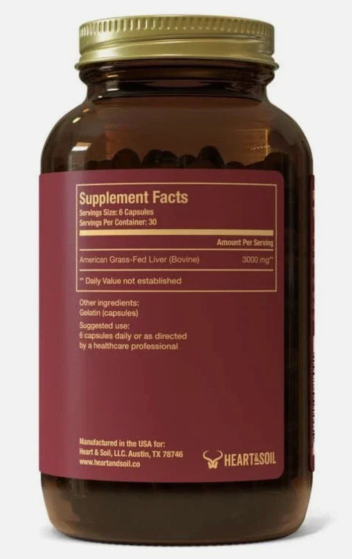 Heart & Soil Pure American Liver 180 Capsules 2Pack! 360 Capsules Total Peaceful Pleasures Health and Wellness
