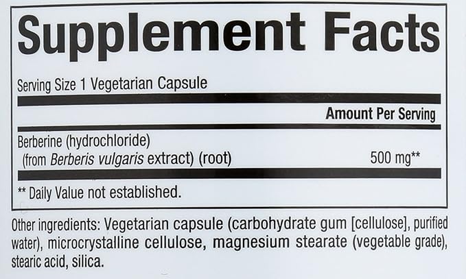 Natural Factors Wellbetx Berberine 500 Mg, 60 CT