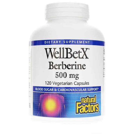 Natural Factors WellBetX Berberine 500 mg 120 Vegetarian Capsules