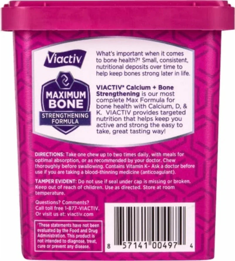 Viactiv Milk Chocolate Calcium Soft Chews, 60 ct Viactiv