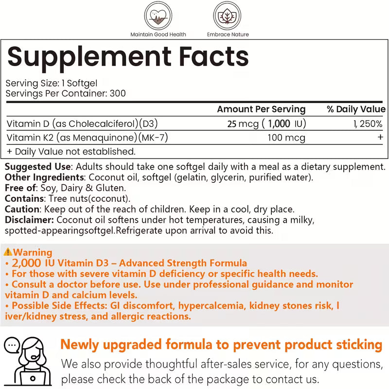Supplement facts label with detailed nutritional information and warnings.
