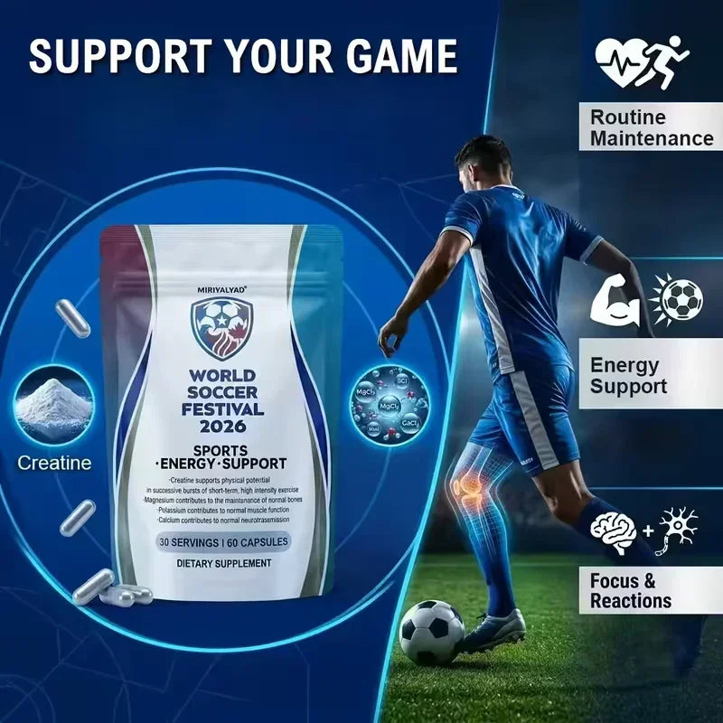 World Soccer Festival 2026 – Performance Capsules (60ct) Peaceful Pleasures