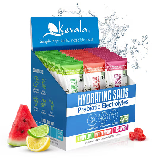 Kevala Hydrating Salts – Electrolyte Powder with Prebiotics | 30 Sticks Peaceful Pleasures