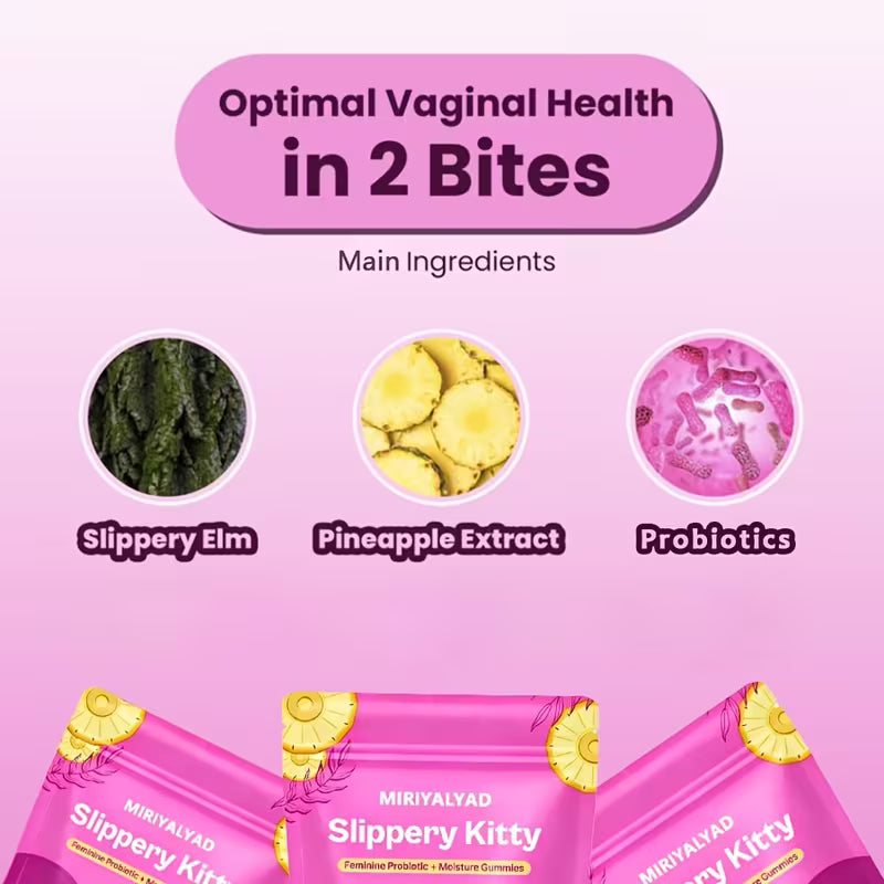 Product packaging with ingredients and branding on a pink background