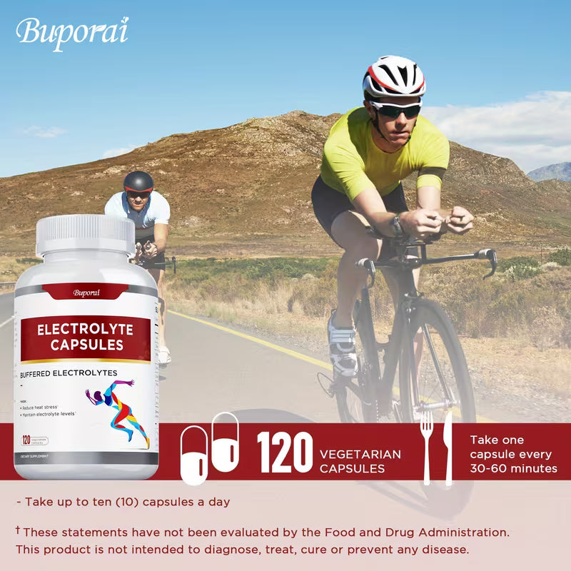 Electrolyte Capsules with Vitamin D | Gluten Free | 120 Capsules Peaceful Pleasures