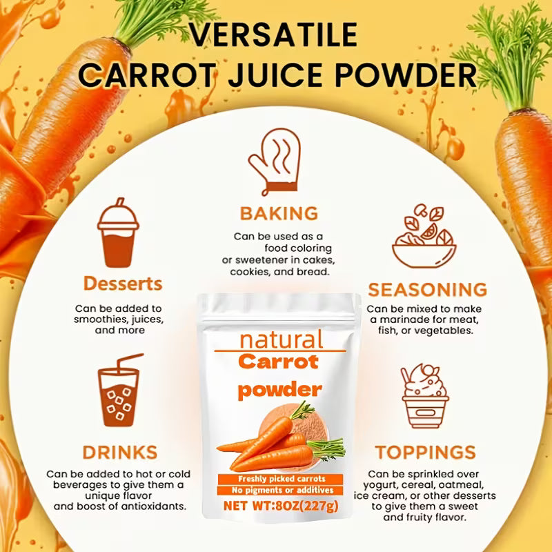 Carrot Powder Superfood Supplement | 227g | Gluten-Free Peaceful Pleasures