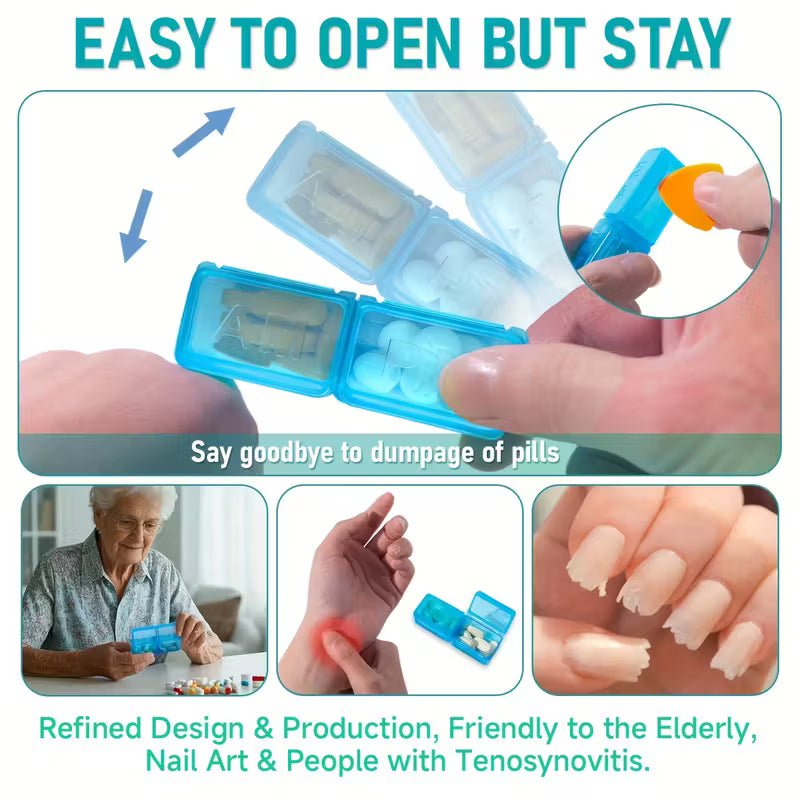 Monthly Pill Organizer – 32 Compartments, 3x Daily, 30-Day Peaceful Pleasures