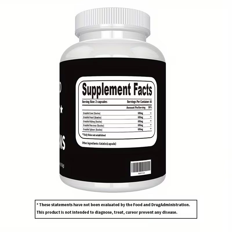 Grass Fed Beef Organ Supplement for Body Wellness