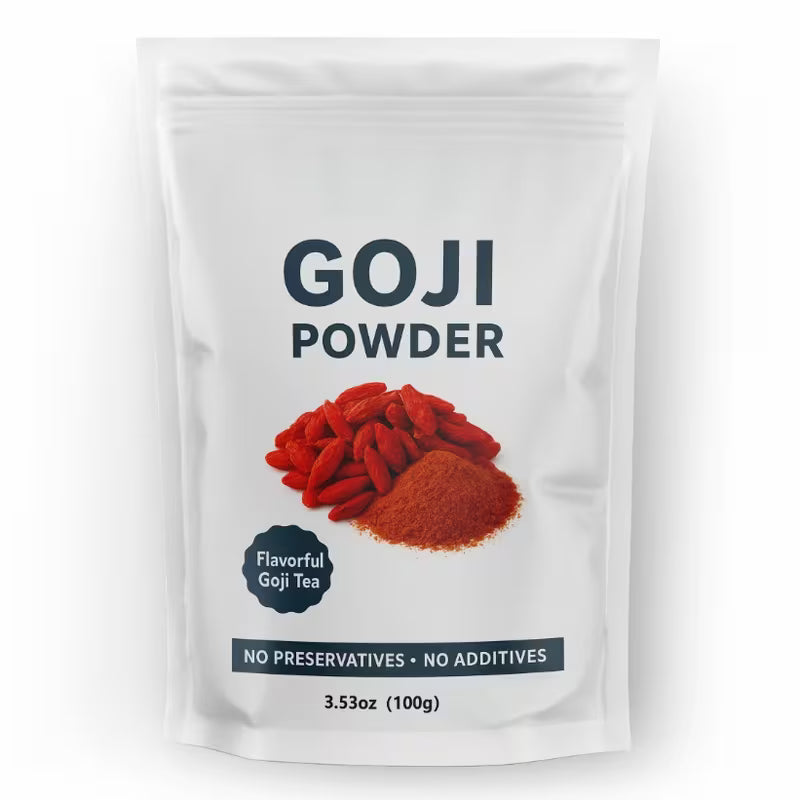 Goji Berry Juice Powder 100g – Freeze-Dried Wolfberry Powder Peaceful Pleasures