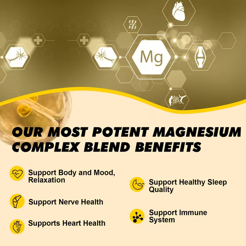 11-in-1 Magnesium Complex with Calcium, D3 & CoQ10 Peaceful Pleasures