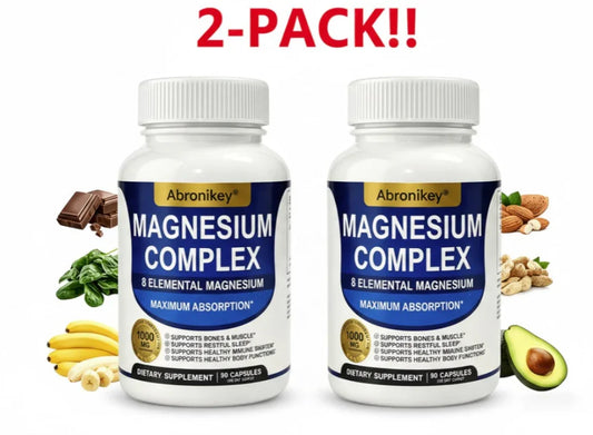 Magnesium Complex Supplement – Glycinate, Malate & Citrate (2-Pack) Supplements Peaceful Pleasures