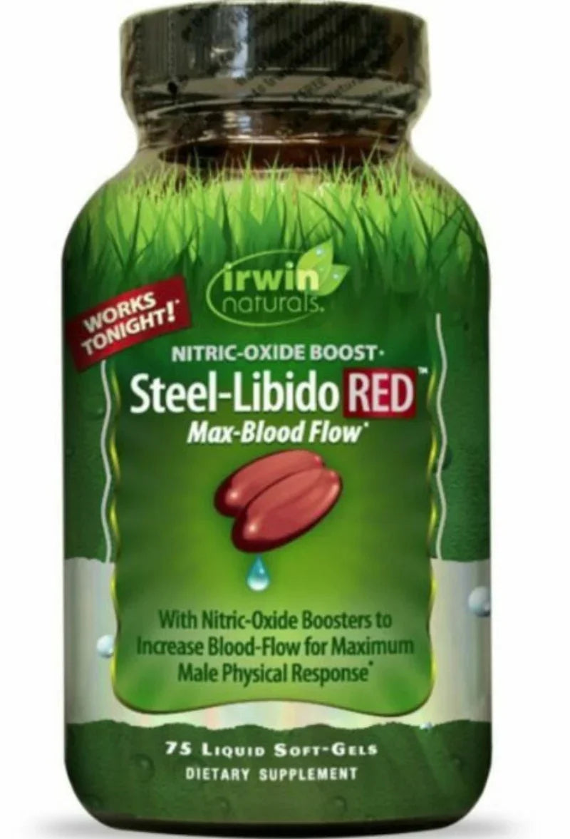 Irwin Naturals Steel-Libido Red plus BioPerine Softgels, 75 CT Supplements Irwin Naturals