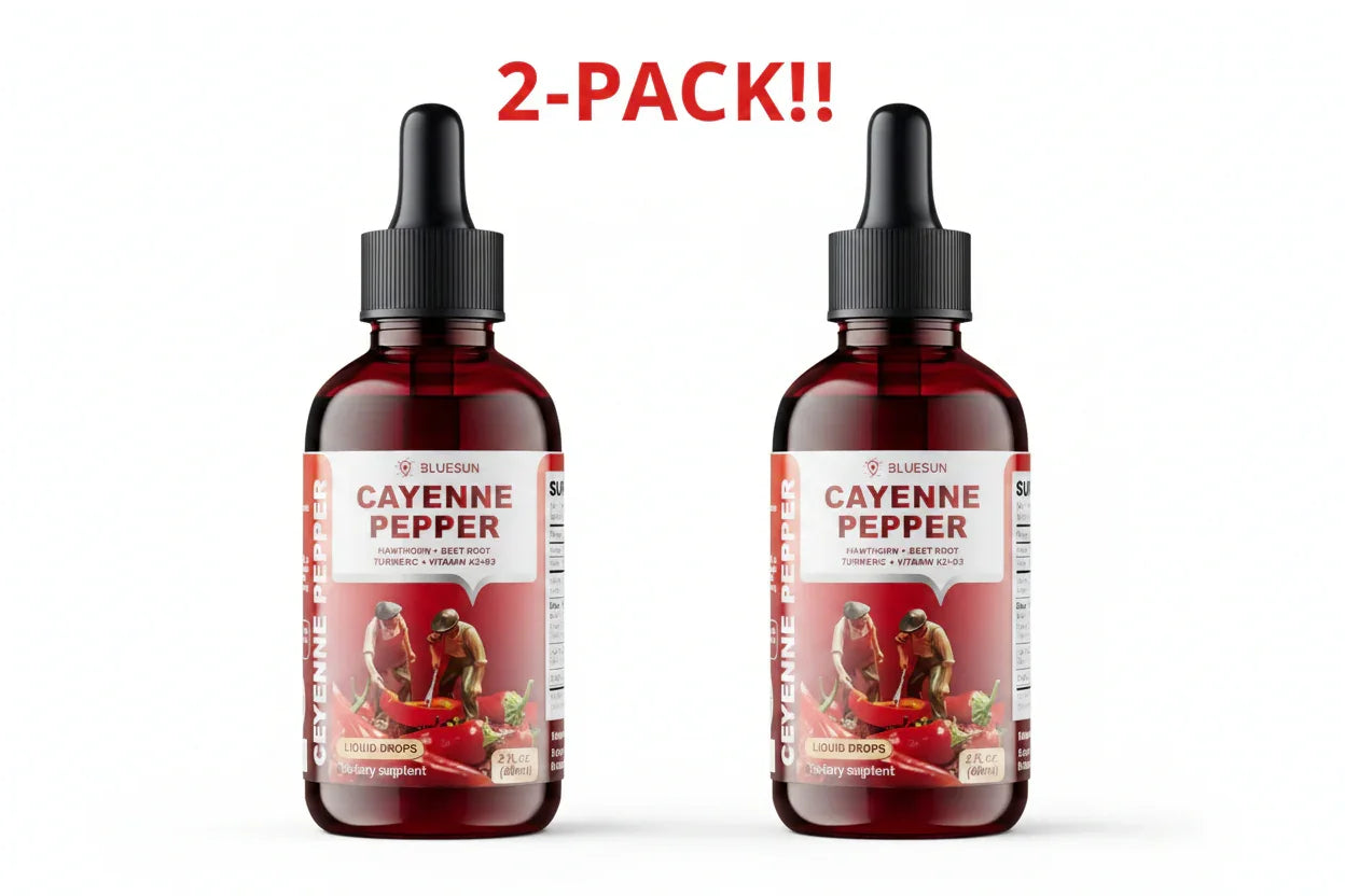 Cayenne Pepper Liquid Drops USP Grade | 2-Pack | USA Made Peaceful Pleasures