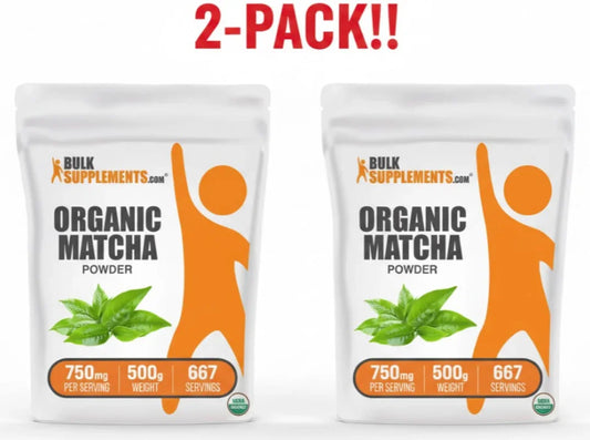 BulkSupplements Organic Matcha Powder | 2-Pack Peaceful Pleasures