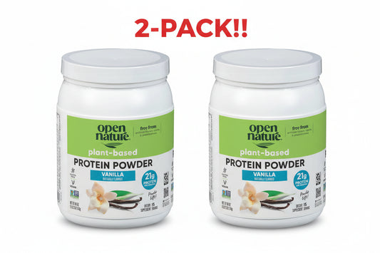 Open Nature Vanilla Plant Based Protein Powder - 18 Oz (2-Pack)