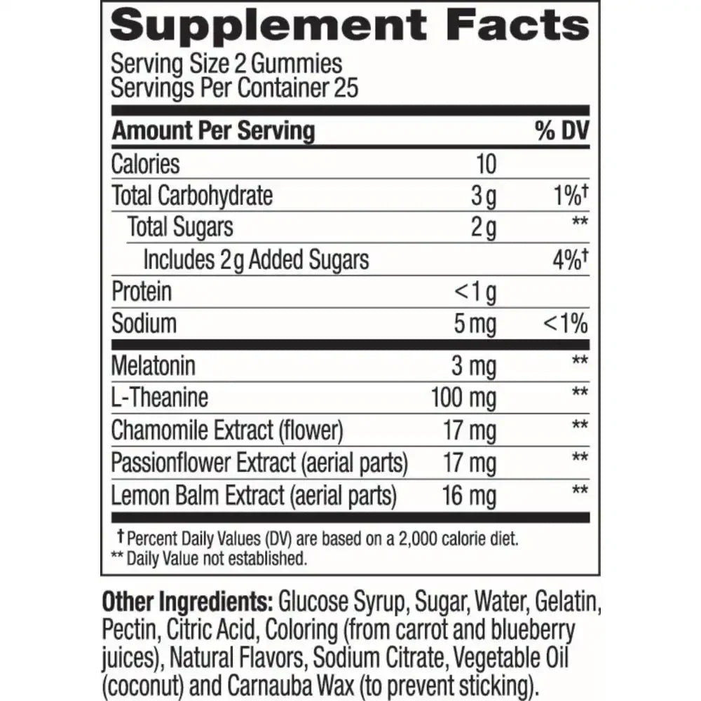OLLY Sleep Melatonin Gummies, Blackberry Zen, 3mg, 50 Count Peaceful Pleasures Health and Wellness