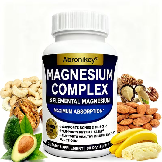 8 Elemental Magnesium Complex Supplement | 8 Forms | ABRONIKEY Peaceful Pleasures