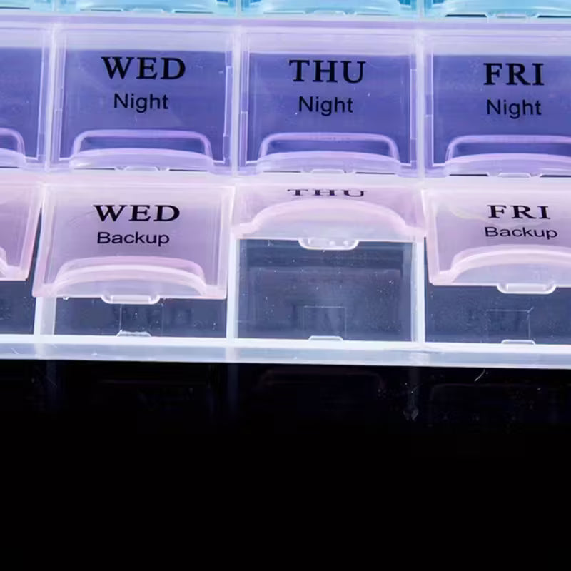 Compact Medicine Organizer - Pill Container for Travel & Home Peaceful Pleasures