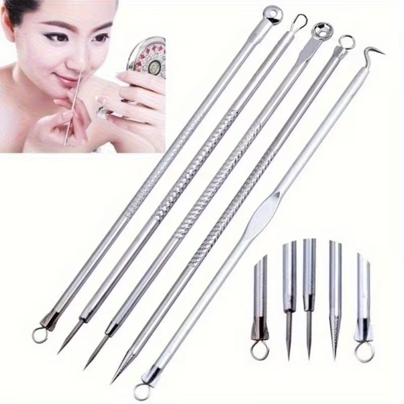 Set of facial cleansing tools with a close-up of a person using one of them.