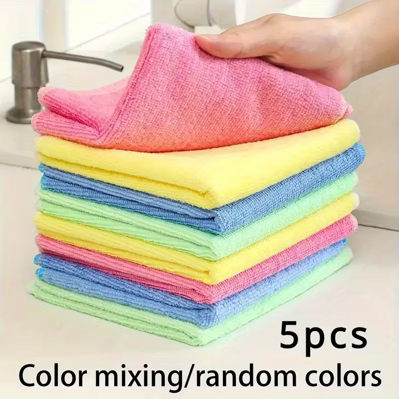 5pcs Reusable Cleaning Towels – Multi-Purpose Cloths Peaceful Pleasures