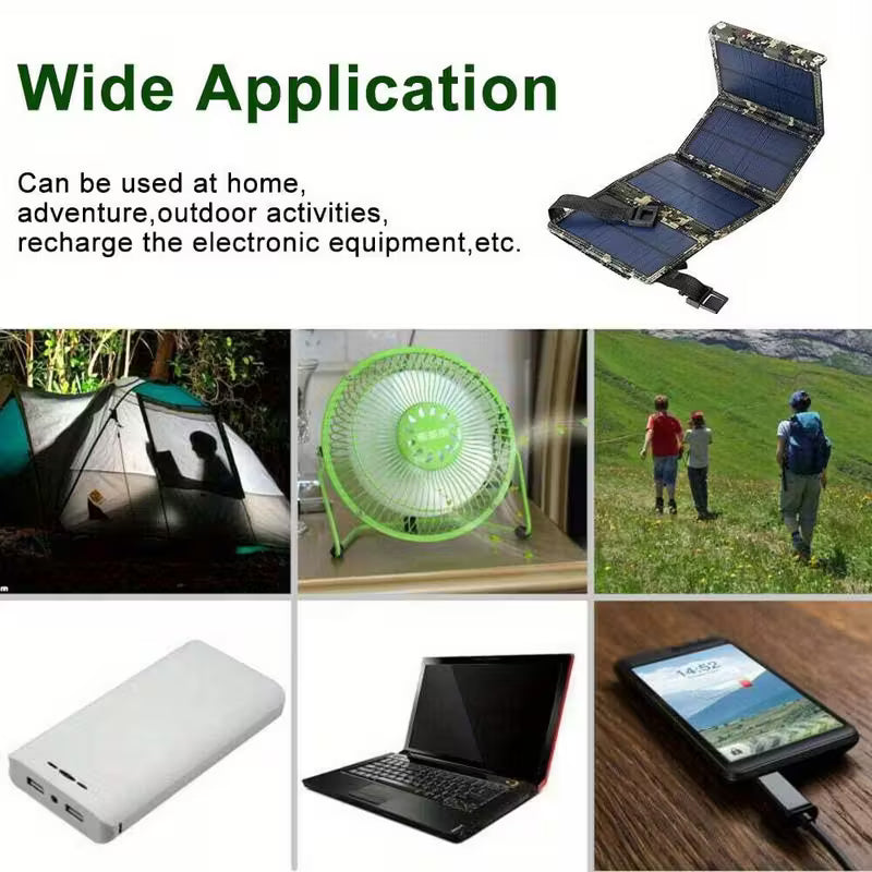 80W USB Solar Folding Power Bank – Outdoor Camping Charger Peaceful Pleasures