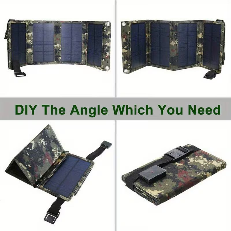 80W USB Solar Folding Power Bank – Outdoor Camping Charger Peaceful Pleasures