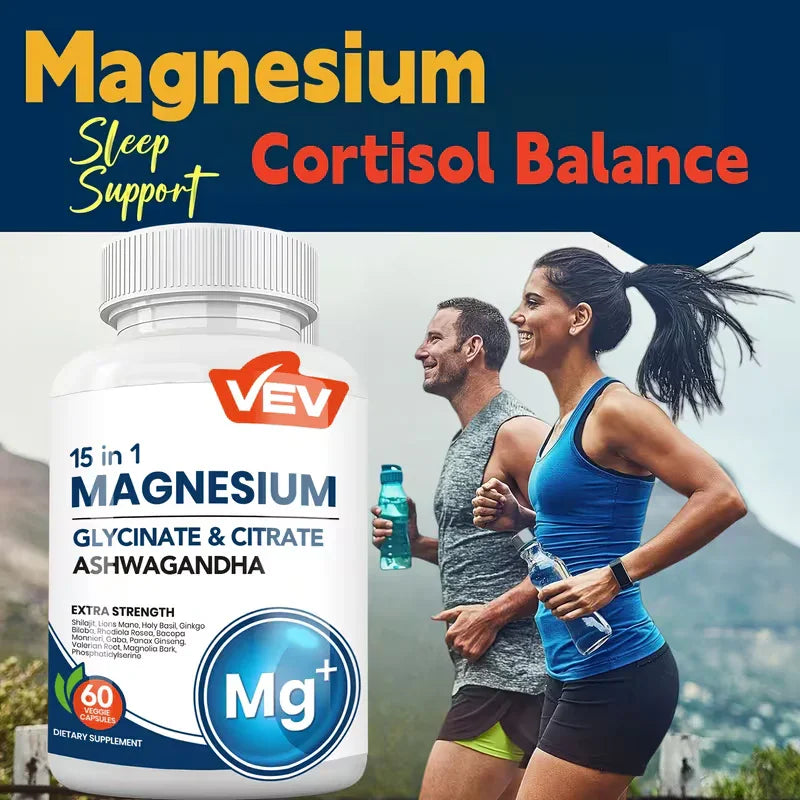 300mg Magnesium Complex Sleep & Stress Support (60 Capsules) Peaceful Pleasures Health and Wellness