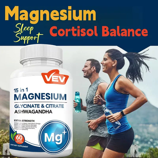 300mg Magnesium Complex Sleep & Stress Support (60 Capsules) Peaceful Pleasures Health and Wellness
