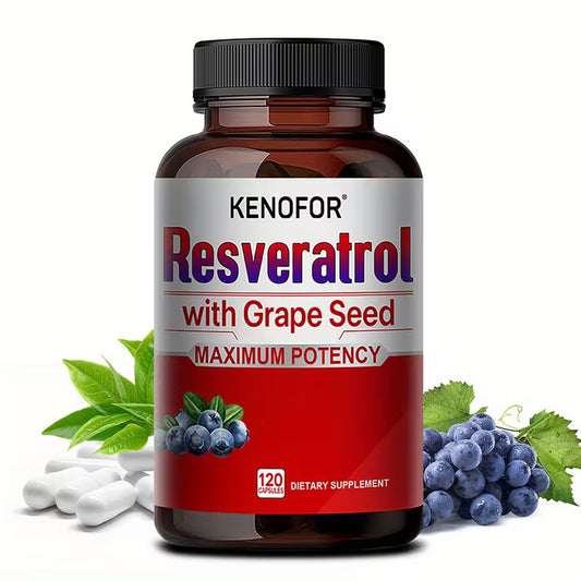 Resveratrol 1500mg – Grapeseed & Ashwagandha | 120 Capsules Peaceful Pleasures