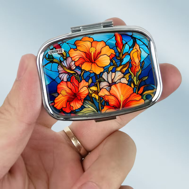 Floral Sonata Metal Medicine & Jewelry Box (4pcs) Peaceful Pleasures