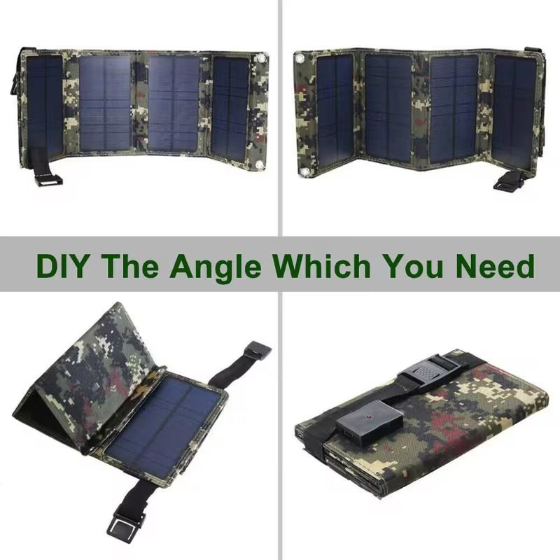 80W Foldable USB Solar Panel Power Bank – Camping & Hiking Peaceful Pleasures