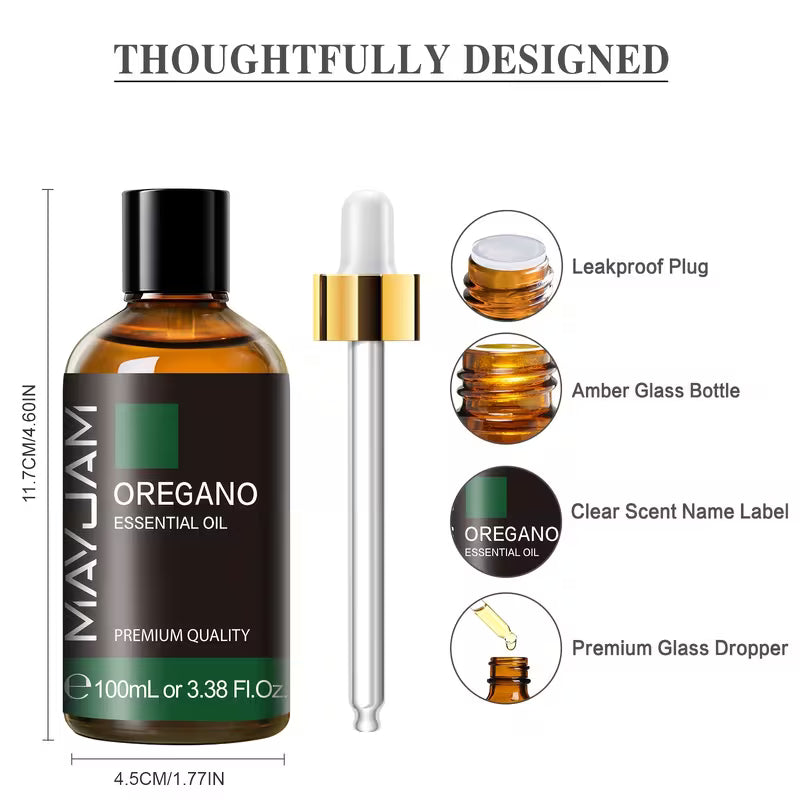 MAYJAM Oregano Essential Oil 3.38 fl oz – 2 Pack Peaceful Pleasures