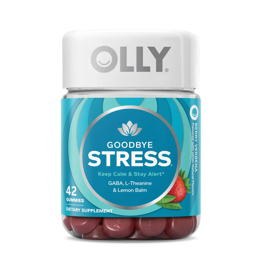 OLLY Goodbye Stress Gummies, Berry Flavor, 42 Count Peaceful Pleasures Health and Wellness